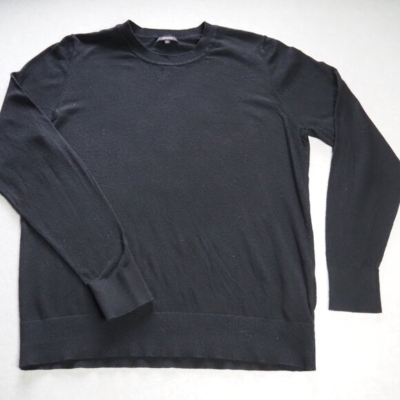 Quince Men’s Organic Cotton Crewneck Sweater – Size L, Black - Picture 3 of 8